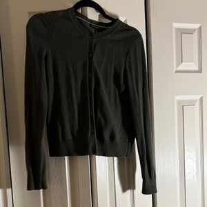 Banana Republic Dark Green Cardigan Sweater
